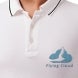 Men's White Cotton Polo Shirt - Embroidered