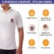 Men's White Cotton Polo Shirt - Embroidered