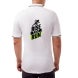 Men's White Cotton Polo Shirt - Printed