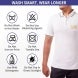 Men's White Cotton Polo Shirt - Printed