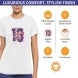 Women's Printed Organic T shirt - Short Sleeve 