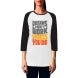 Women's Printed Raglan T-Shirt - 3/4 Sleeves