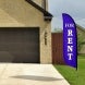 Pre-Printed For Rent Feather Flag