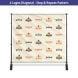 Halloween 10 ft x 8 ft Step and Repeat Adjustable Banner Stands