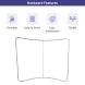 10 ft x 8 ft Step and Repeat Curved Pillow Case Backdrop