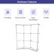 8 ft x 8 ft Step and Repeat Fabric Pop Up Curved Display