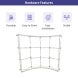 10 ft x 8 ft Step and Repeat Fabric Pop Up Curved Display