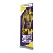 Deluxe Wide Base Single Screen Roll Up Banner Stands