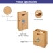 Printed Die-Cut Handle Bags - Brown