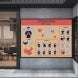 Precaution Perforated Window Signs