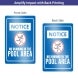 Reflective Pool Signs