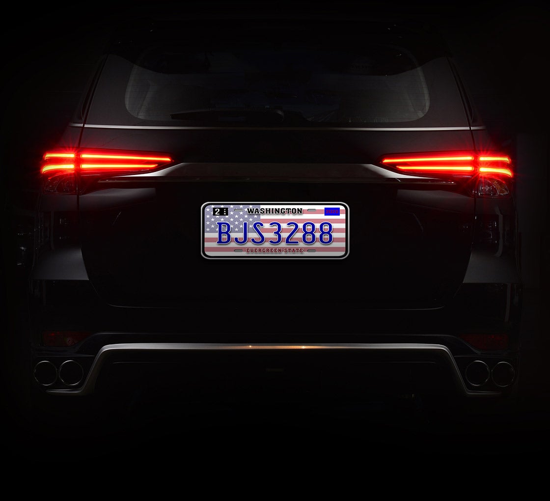 Reflective Washington License Plates