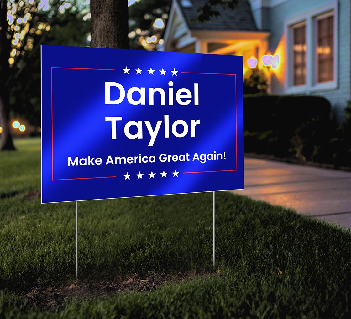 Political Reflective Yard Signs