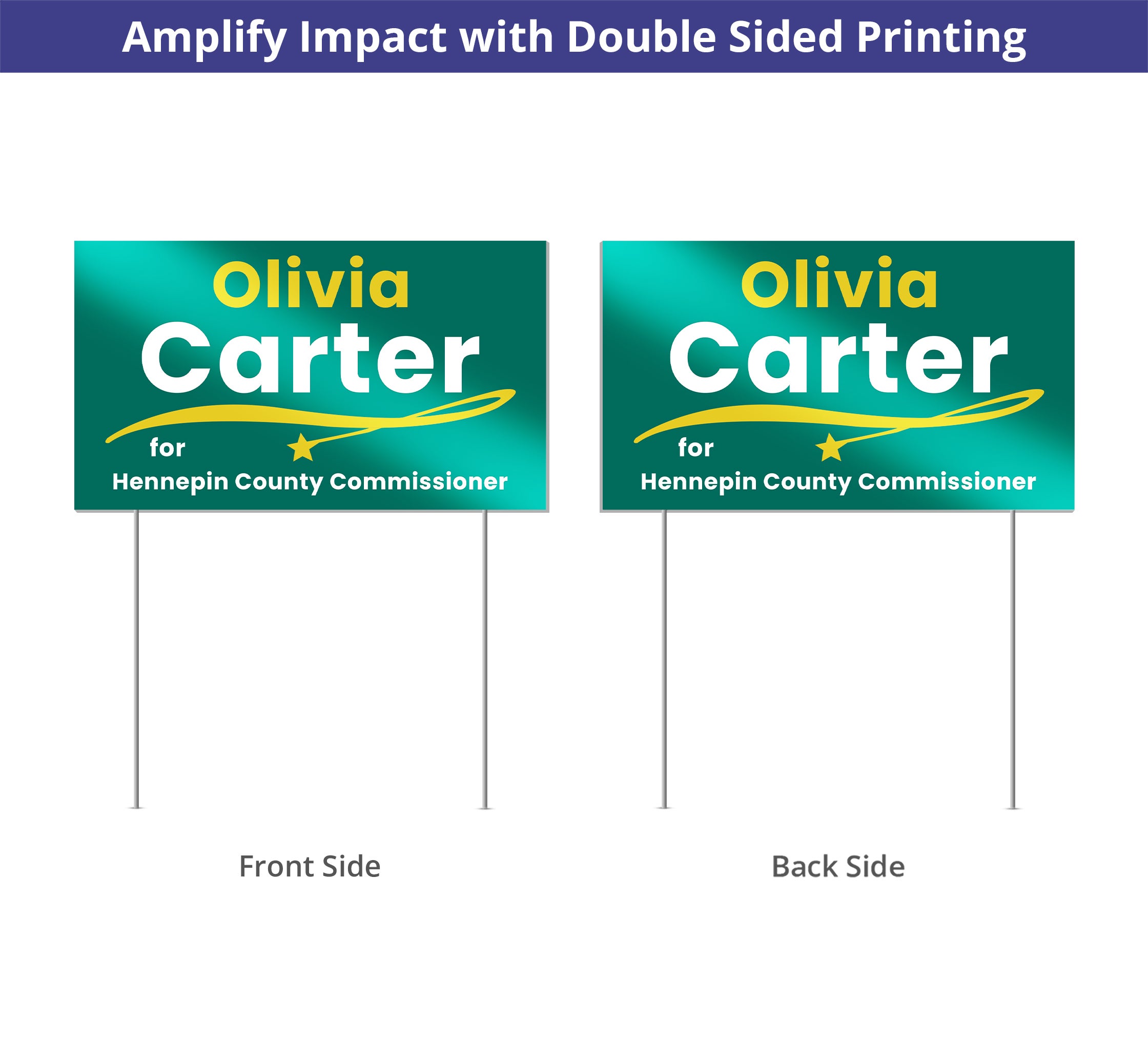 Political Reflective Yard Signs