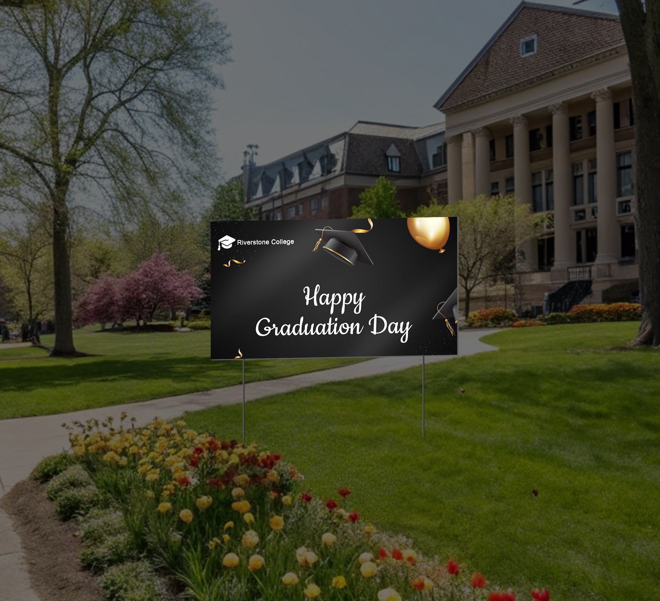 Reflective Graduation Yard Signs