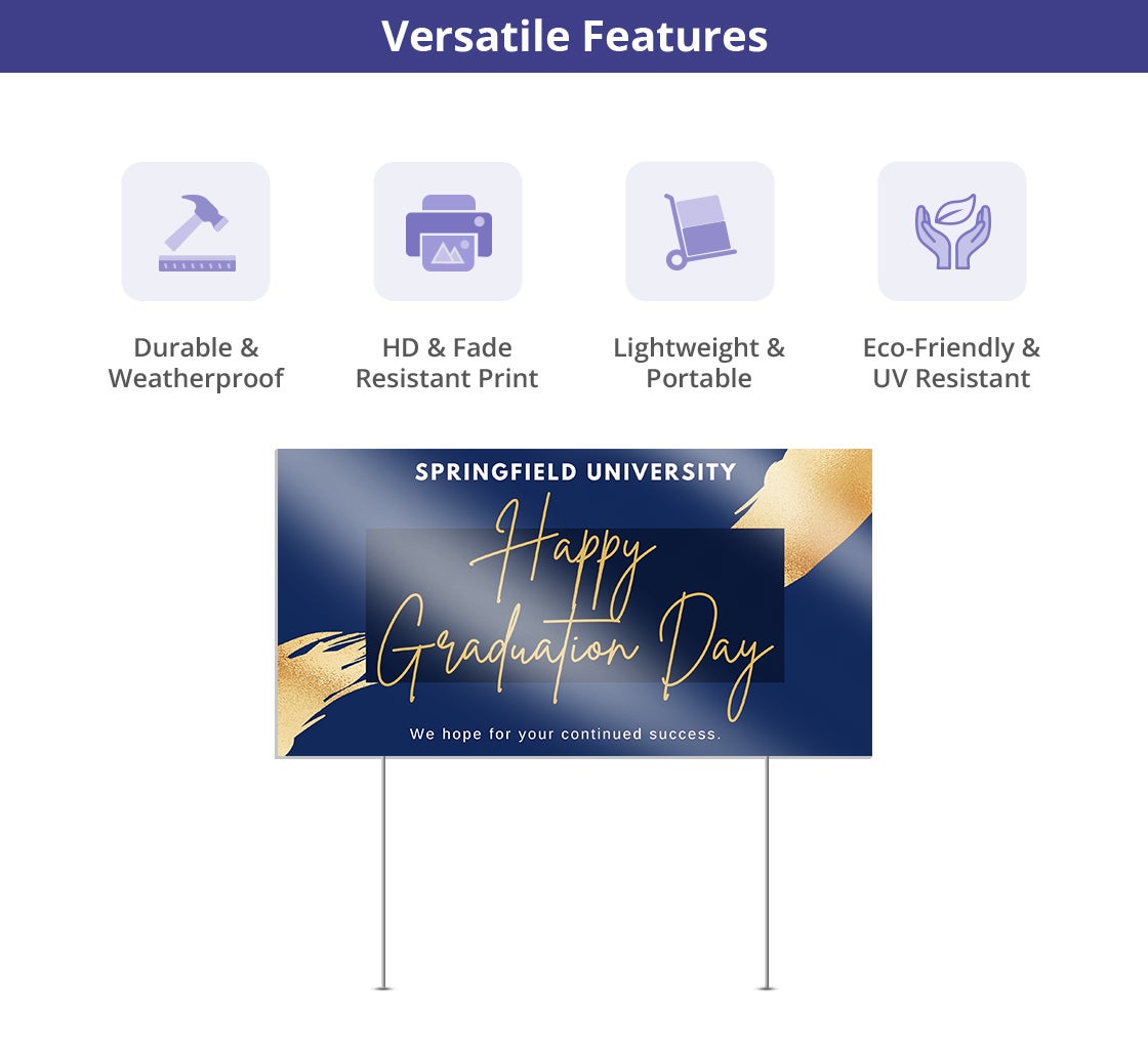 Reflective Graduation Yard Signs