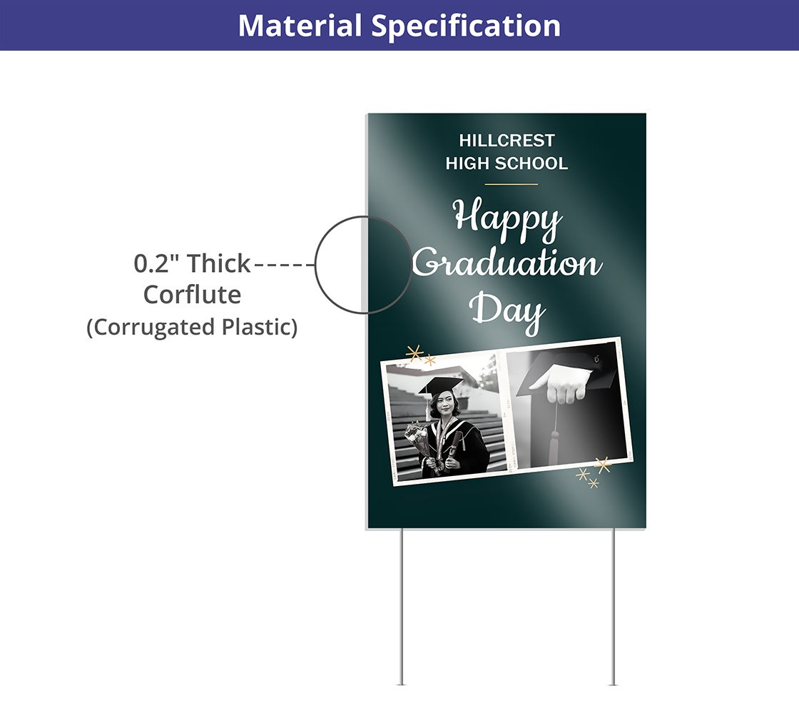 Reflective Graduation Yard Signs