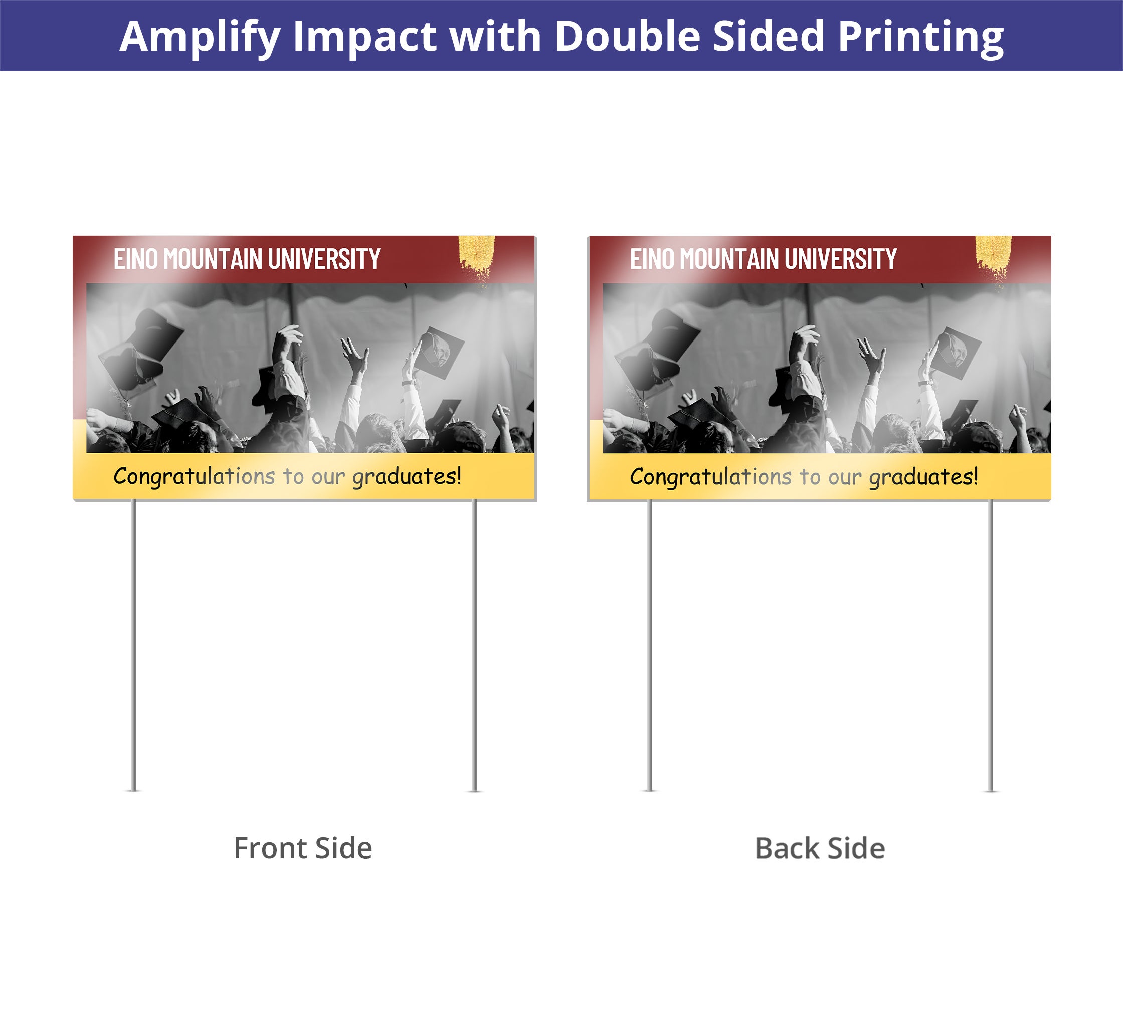 Reflective Graduation Yard Signs